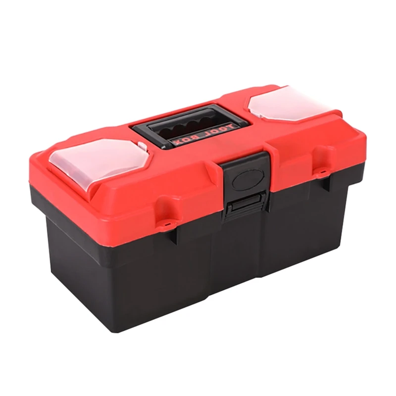 

Small Tool Boxes PP Plastic Tool Boxes 14 Inch With Removable Duty Toolbox With Metal Latch, Rated Up To 33 Lbs