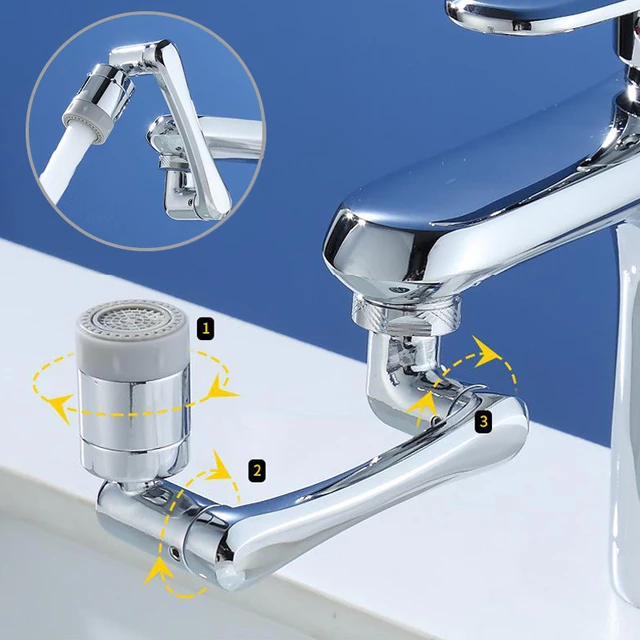 Extenseur de robinet universel rotatif à 1080 °, filtre anti-éclaboussures,  Extension de buse de robinet, cuisine salle de bains, éviers adaptateur  barboteur - AliExpress
