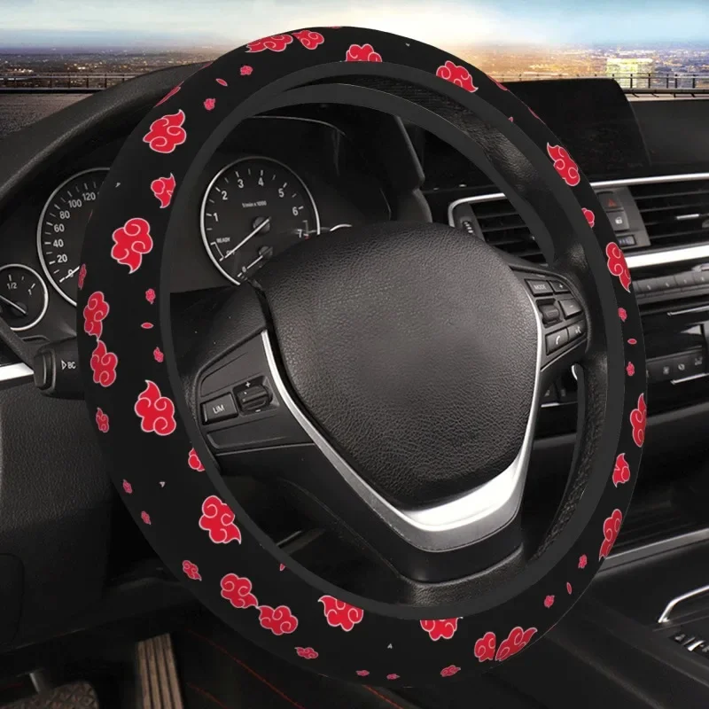 Akatsuki Naruto Universal Anti-Slip Steering Wheel Cover