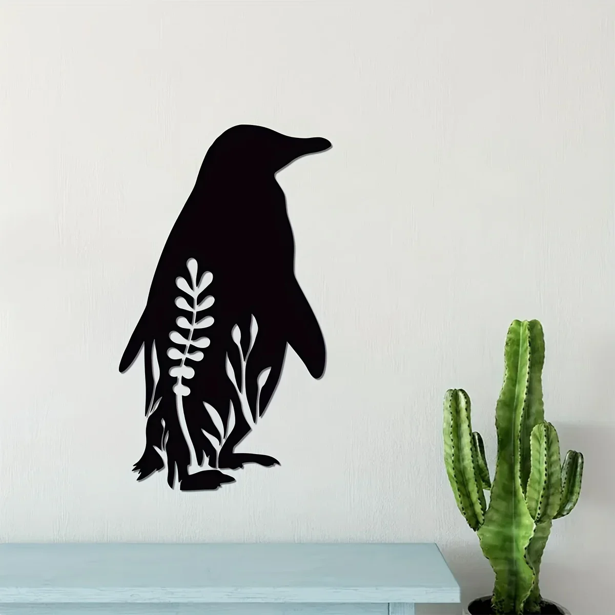 

1pc Metal Wall Decor - Penguin Metal Wall Art – Home Decor - Gift for Kitchen Bathroom Living Room Bedroom Home Decoration
