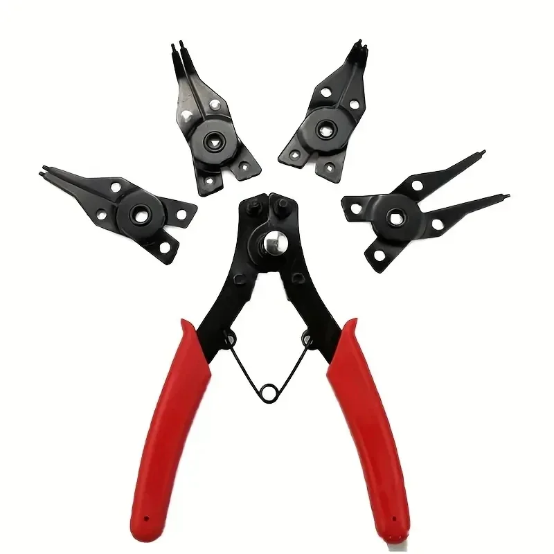 Multi functional card spring pliers four in one, with retaining hole