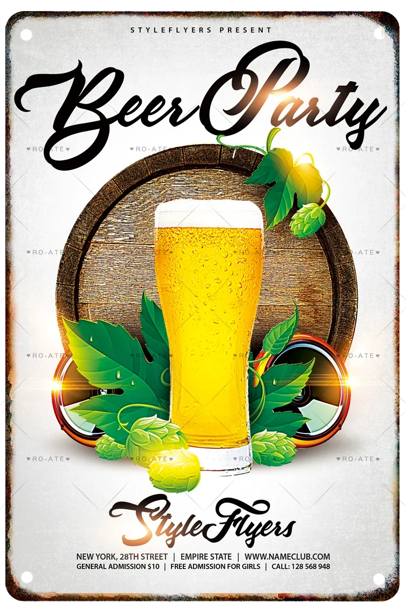 thumbnail image 1 of Cartel de metal con diseño de cerveza, placa de hojalata, cartel de whisky, cartel para el hogar, bar, restaurante, fiesta, arte de pared moderno, decoración, letrero, mural, regalo, 1 of 5