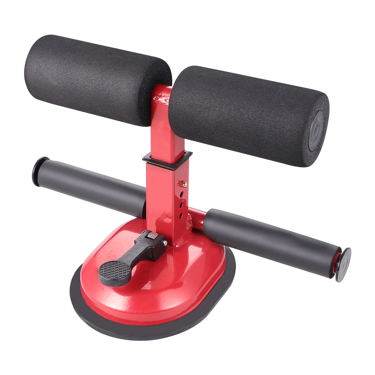 

1PC Creative Fitness Equipment Sit-up Assist Device Suction Cup Type Sit-up Abdominal Trainer for Home Men Women (Red)