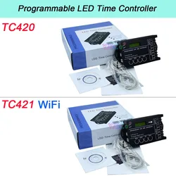 Time programable RGB LED Controller TC420 TC421 DC12V/24V 5 Channels 20A Common Anode WiFi Programmable LED Strip Dimmer