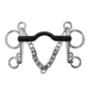 Horse Bit W/Curb Hooks Chain Harness for Training Equipment Equestrian 4