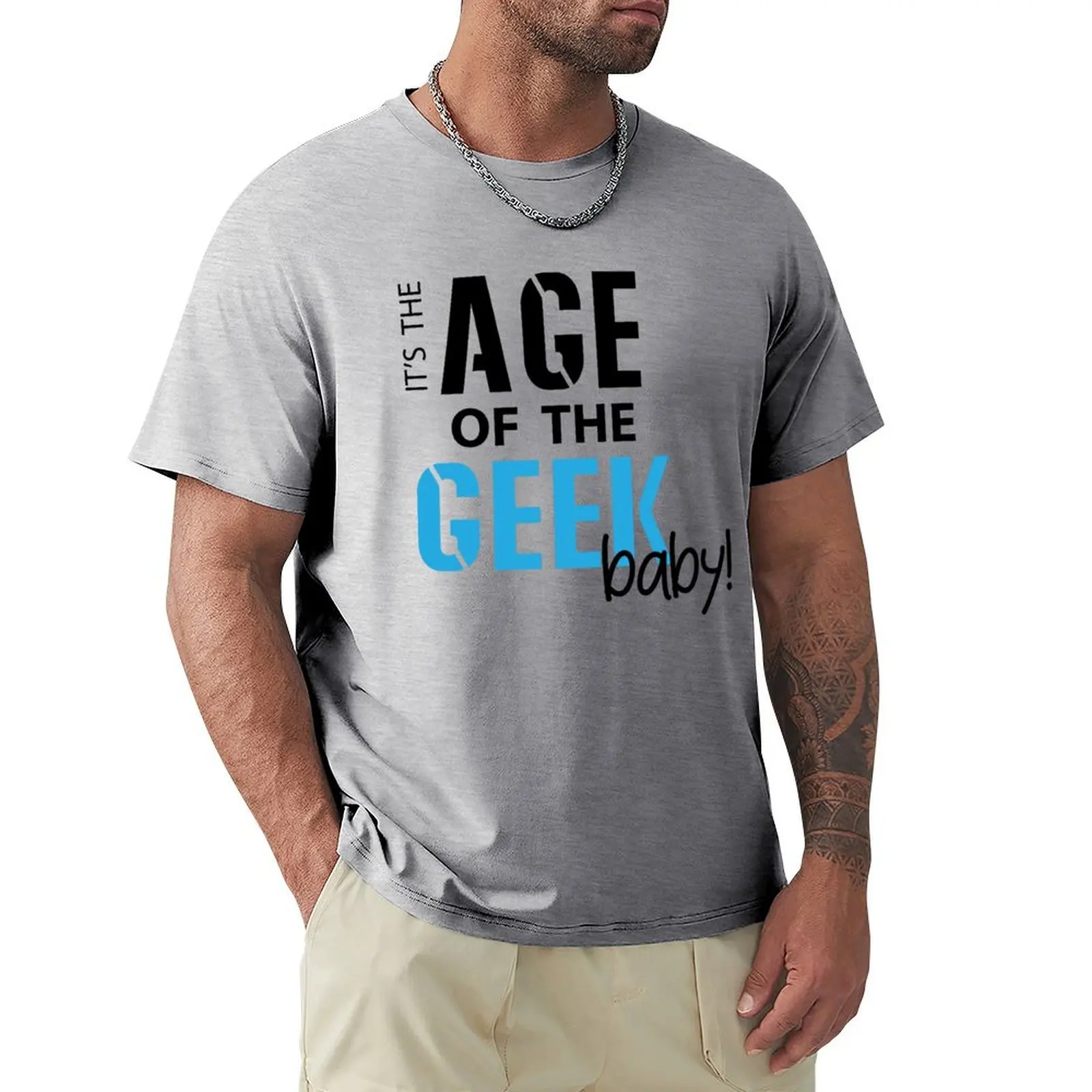 

Age of the Geek T-shirt sweat blanks vintage graphics T-shirts for men cotton