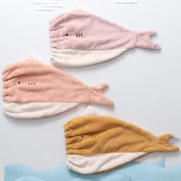 New Shark Dry Hair Cap Soft Microfiber Shower Cap Towel Bath Hats for Women Quick Drying Soft for Kid Turban Head Girl Towel 3