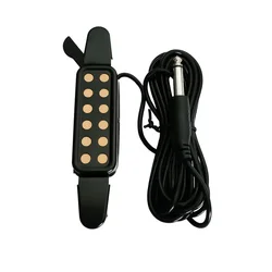 Enhanced Acoustic Guitar Soundhole Transducer Amplifier Pickup (Gold)
