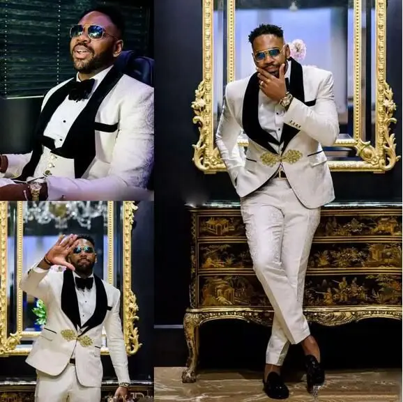 

New Wedding Mens Suits Three Pieces Floral Print Men Prom Tuxedos Suits One Button Vest Jacket Pants Slim Fit Suit