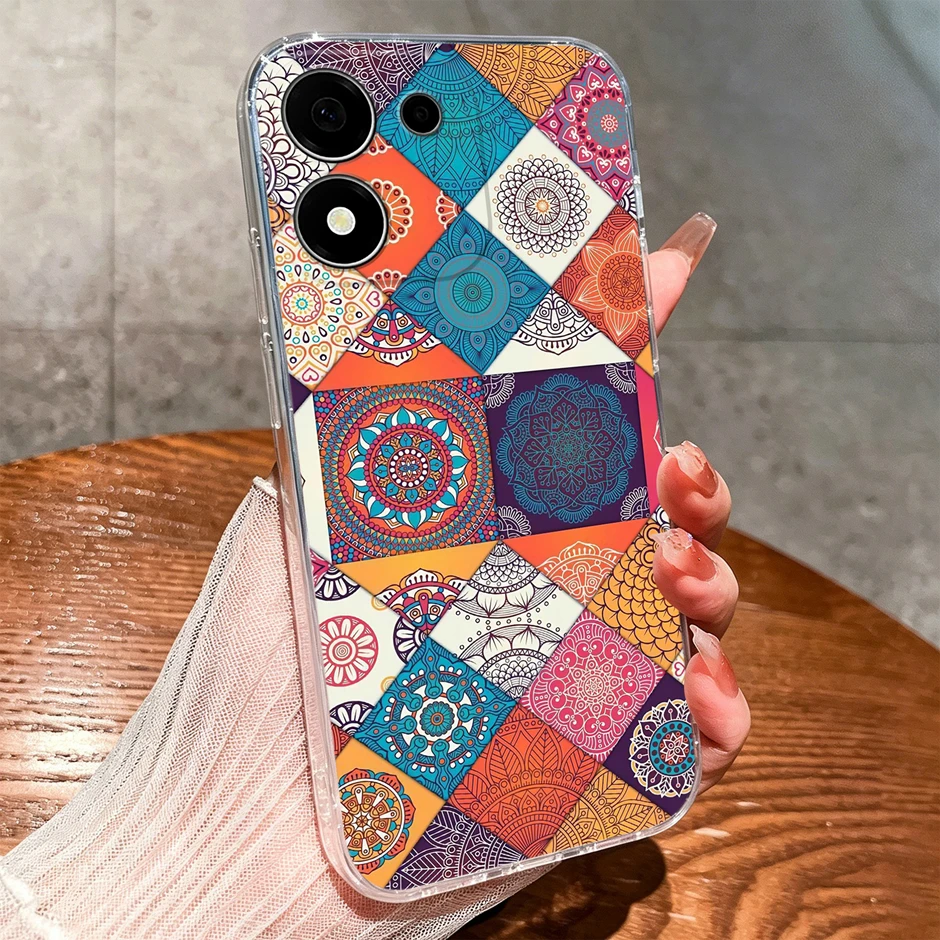 Sweet Lovely Girl Dustproof Transparent Phone Case – Creative Protective Cover
