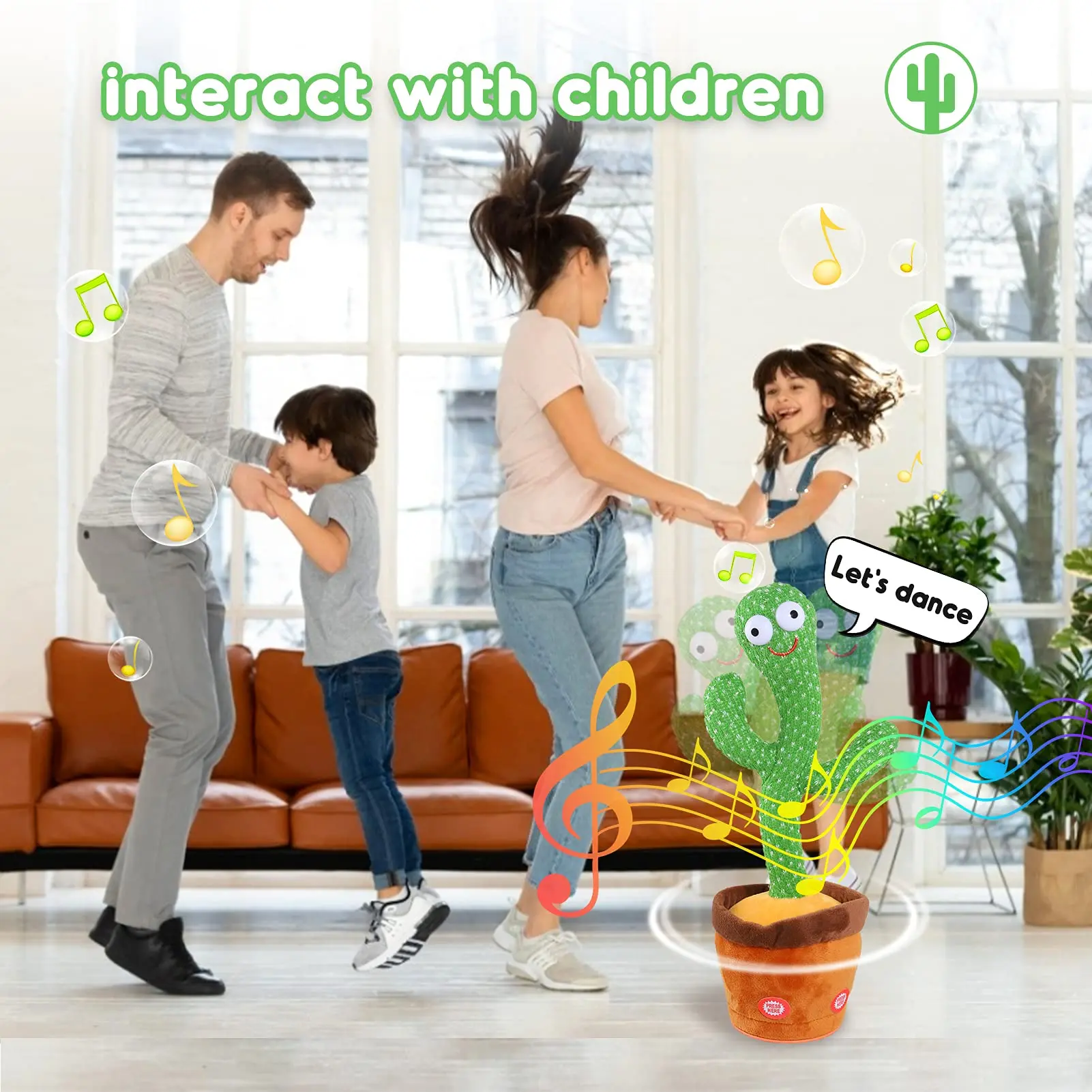 Plush Toy Kids Dancing Talking Cactus