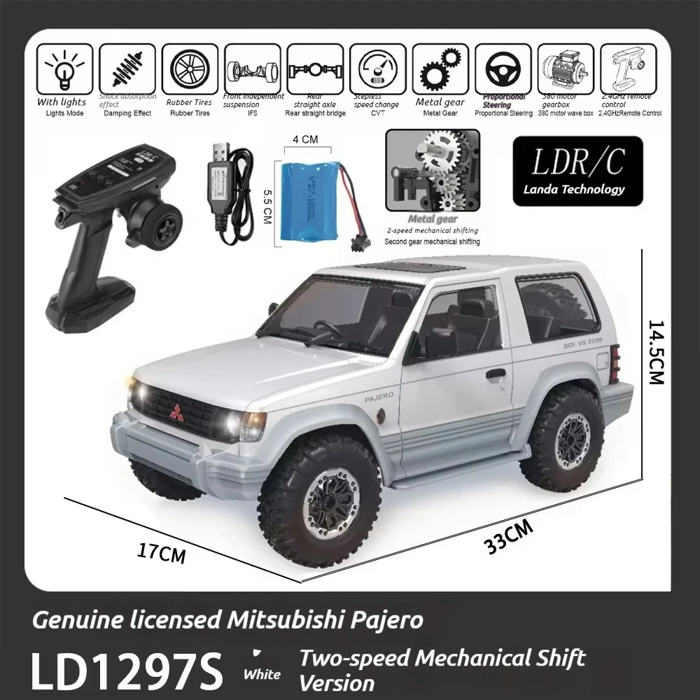 1:14 Landa LD1297S RC Cars Pajero 4WD Offroad Vehicle 2.4G 17G