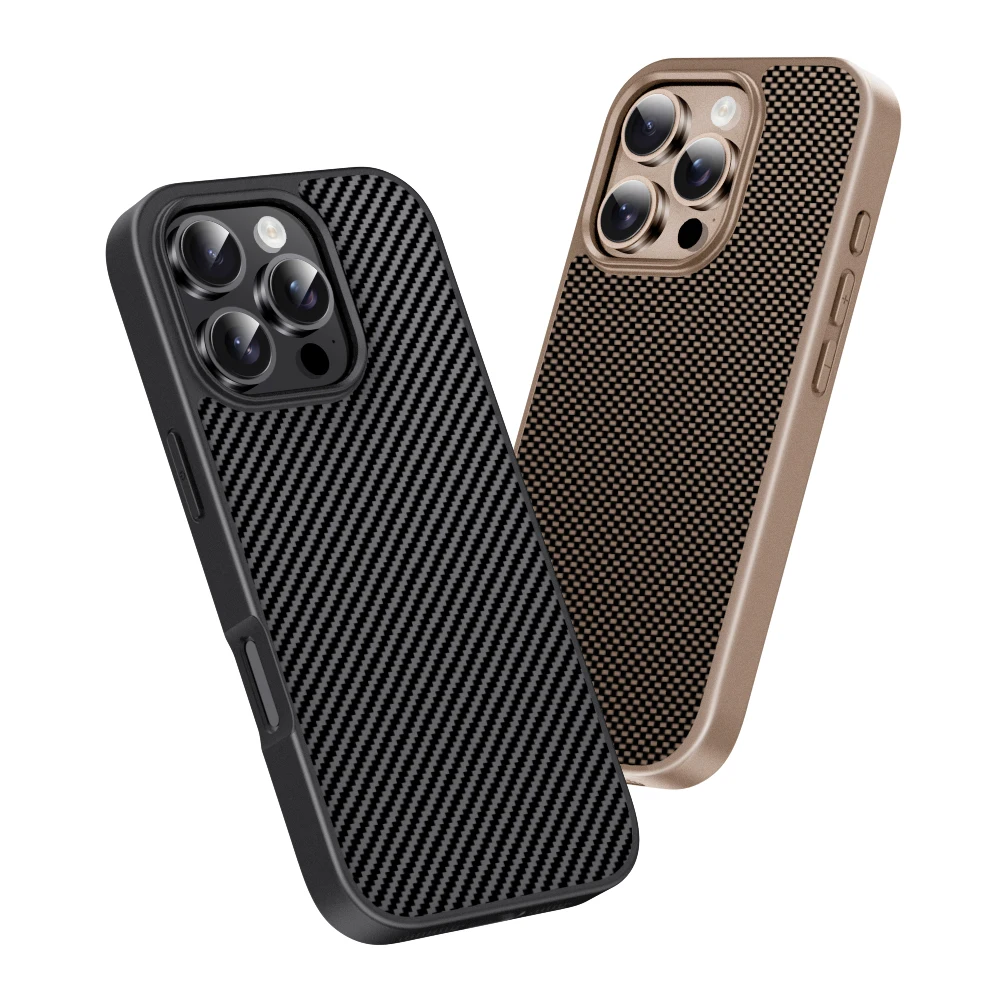 Kevlar Carbon Fibre Pattern Luxury Shockproof Matte Phone Case