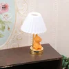 1:12 Dollhouse Miniature LED Light Cute Bear Table Lamp Home Lighting Model Furniture Decor Toy Doll House Accessories 4