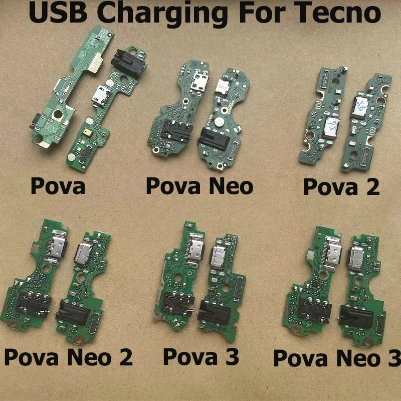 

New For Tecno Pova 2 3 LD7 LE7 LF7n USB Charging Charger Dock Port Board Flex Cable For Pova Neo 2 3