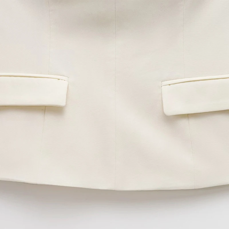 Elegante top corto con hombros descubiertos para mujer, liso, sin espalda, con cremallera, tipo tubo, para oficina, verano 2025