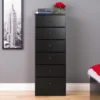 Astrid Tall Black Dresser: 16"D x 20"W x 52"H, 6-Drawer Chest for Bedroom by  - Perfect Chest of Drawers for Ample Storage 2