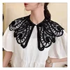 Women Shrugs Lace Hollow Out Female Summer Casual All-match Shawls Simple Scarf-collar Sleeveless Knitted Tops Korean Style Chic 4