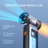 JISULIFE Portable Turbo Handheld Fan, 100 Winds Speeds Adjustable, 9000 mAh Rechargeable Battery, LED Display, Outdoor Camping 5