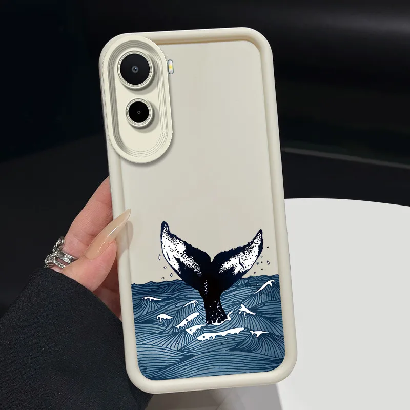 Elegant Matte Soft Silicone Protective Phone Case - Beautiful & Atmospheric Design