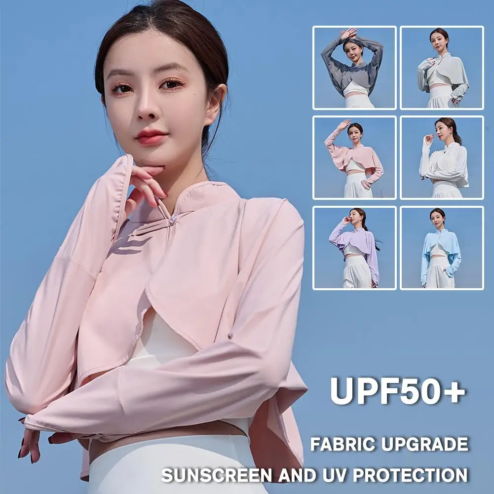 

Summer Casual Solid Shawl Long Batwing Sleeve Capes Sun UV Cycling Loose Ponchos Anti Protection Cloak Cross Coats Light Ou W4I1