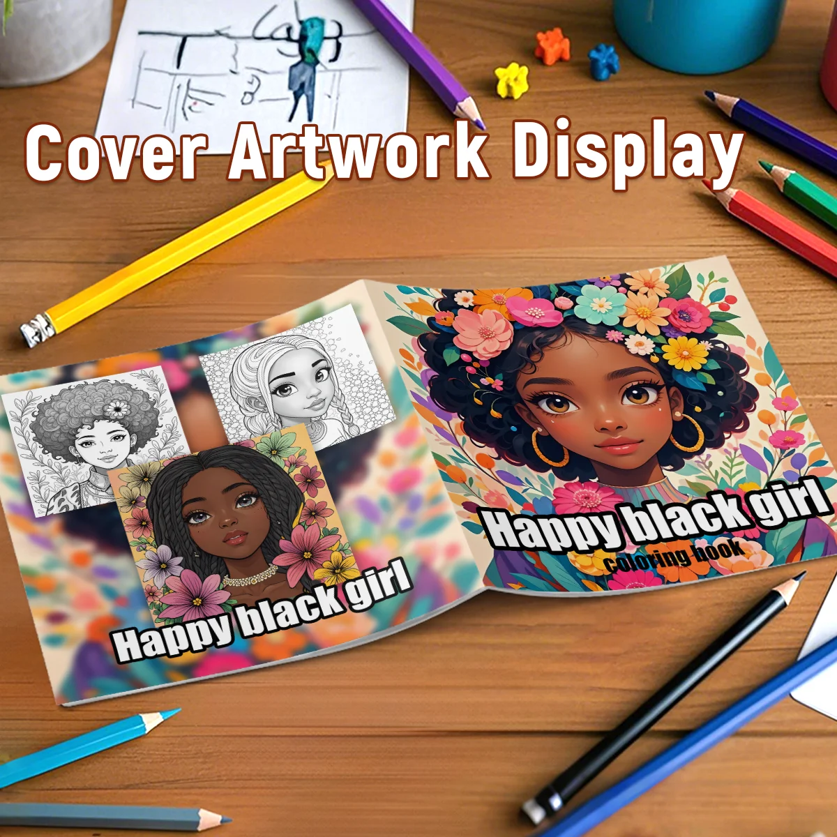 Black Beauty Coloring Book - Thick Pages for Creative Expression, Perfect for Dark-Skinned Girls 4