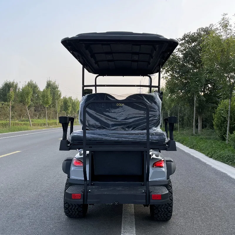 

China High Quality 5kw Motor Independent Suspension Disc Brake 2 Seater Electric Golf Cart With 14 Inch Off-Road Hunting Tires