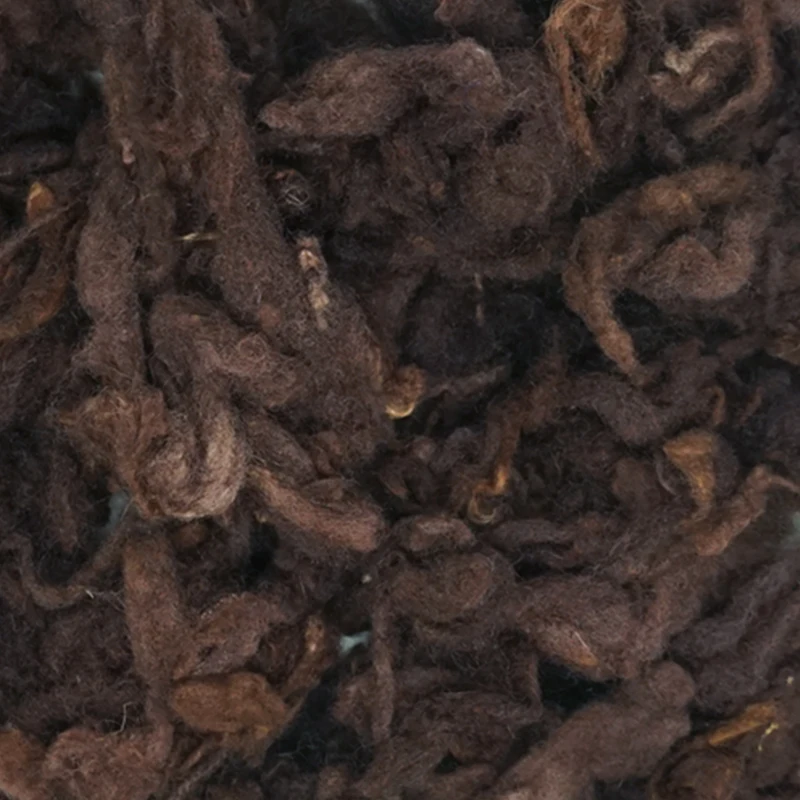 Felting Wool Fibre Peru alpaca Curly Fiber for Wool Felt Coffee 50g Needle Felting for Poodle/Bichon and Sheep