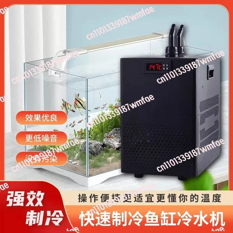 180W 지속 가능한 냉각 시스템 60L 수족관 물 냉각기 어항 쿨러 히터 시스템 10-40 ℃   항온 장치