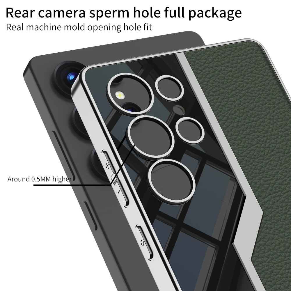 Thin TPU Soft Supercar Footage S25Ultra Case For Samsung Galaxy S23 S24 S25 Ultra 5G Phone Case Plating Leather Protection Cover 4