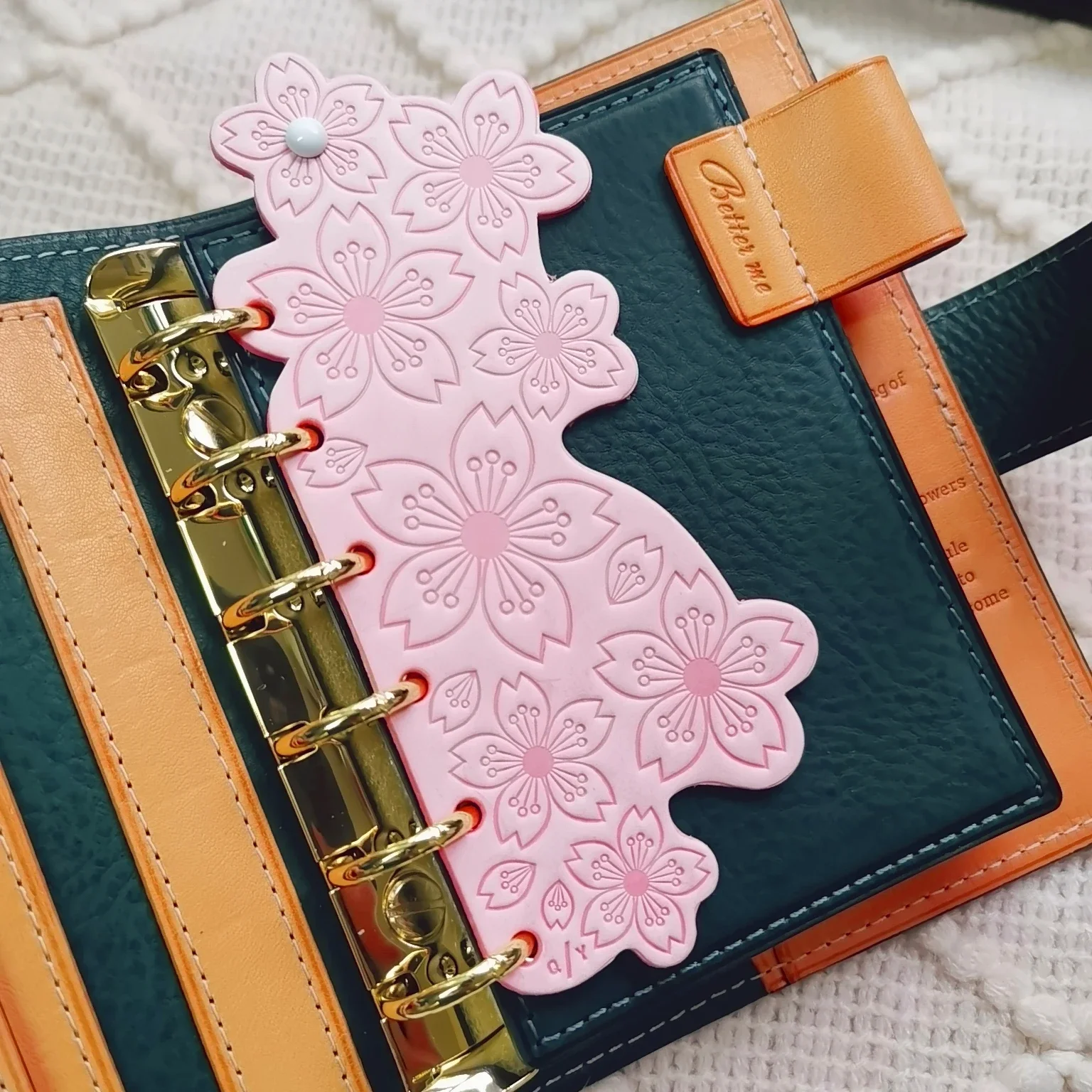 Sakura geniuneレザーインデックスページ、ルーズリーフバインダー