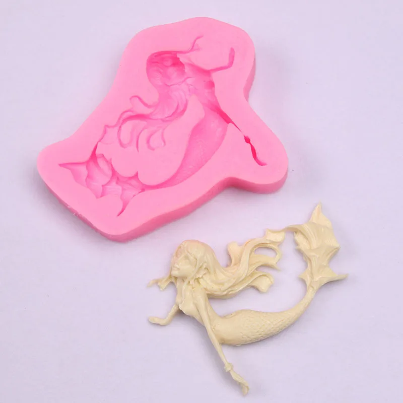 

Силиконовая форма «Русалка морская принцесса» для украшения десертов, кондитерских изделий, печенья, кухонные инструменты для выпечки