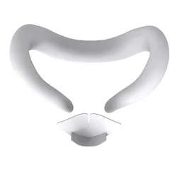 Silicone Eye Mask & Dust-Resistant Face Cover with Blackout Nose Pad (White)