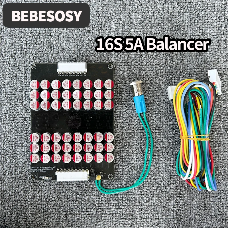 Ecualizador De Batería Lifepo4 16S 5A - Placa De Balanceo Para Baterías De Litio 48V/60V, Compatible Con Li-ion Y LTO