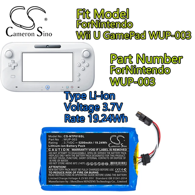 Cameron Sino 5200mah Akku für Nintendo Wii U Gamepad Wup-003 Wup