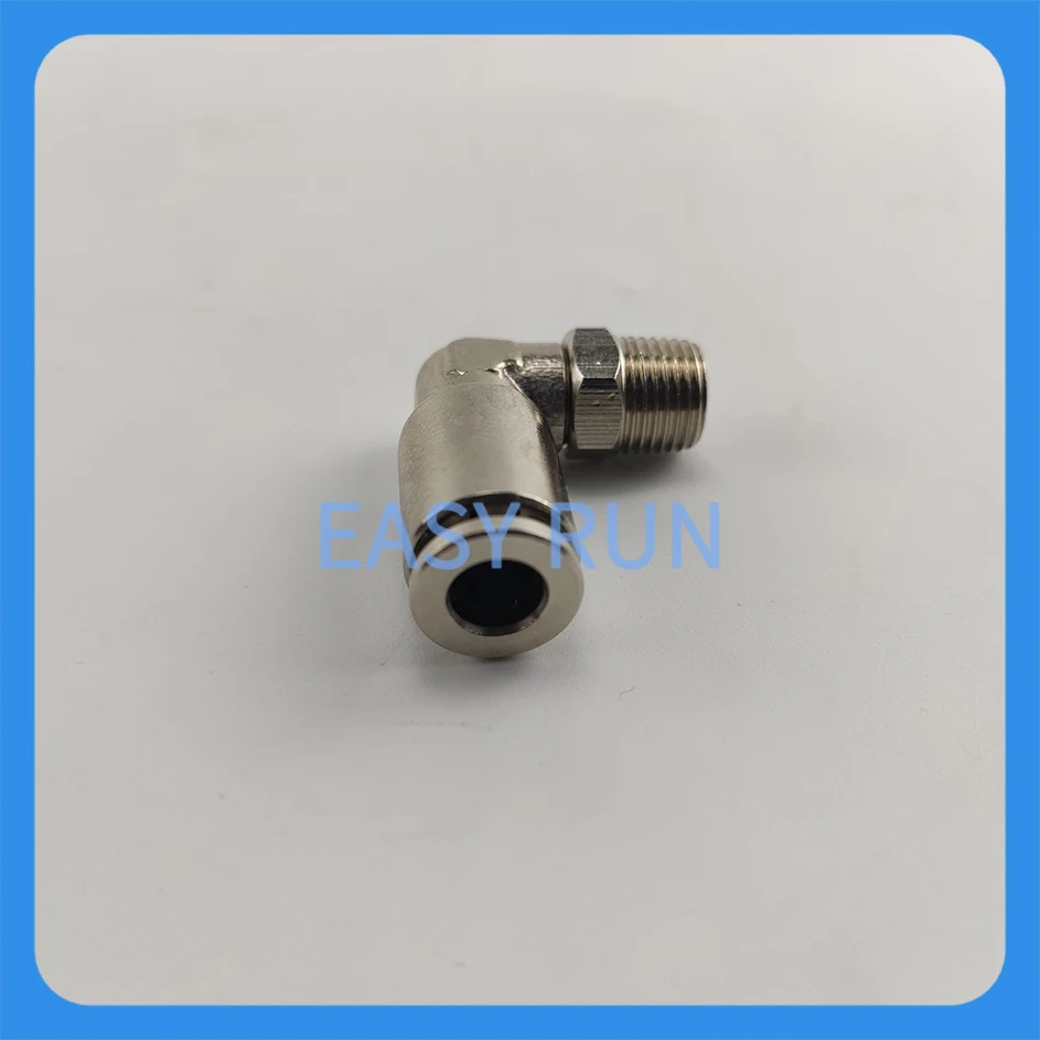 Pneumatic Pump Air Pipe Quick Connector Direct Connector Lubricating Oil Pipe Copper Nickel Plated 90 Degree Joint 4MM 6MM 8MM