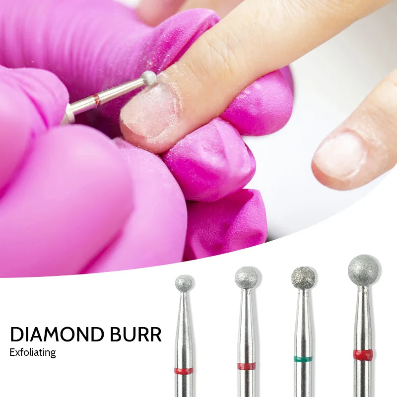 

1pc Diamond Burr Exfoliating Nail Drill Bits Sanding Grinding Head for Nail Art Machine Cuticle Remover Tool