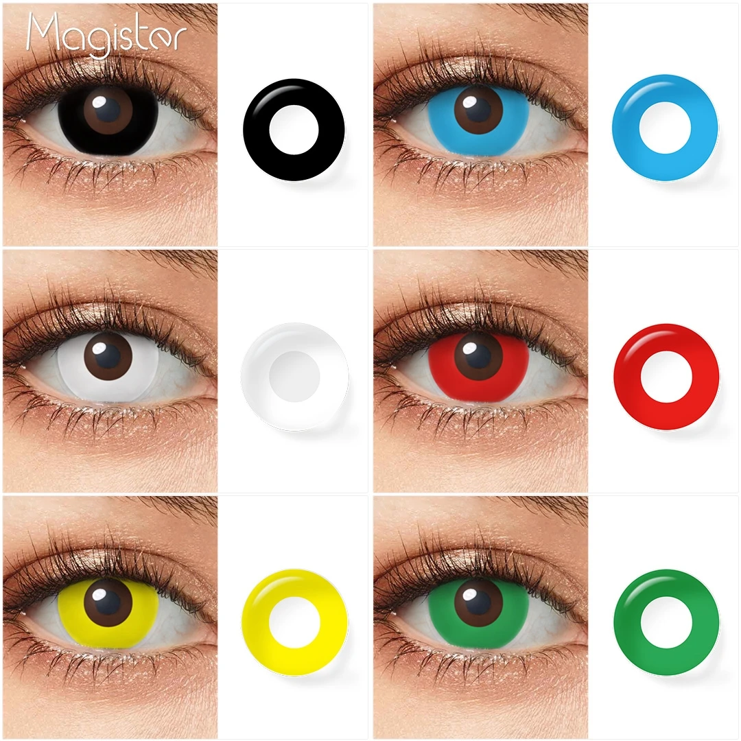 Magister Colored Contacts Halloween Contact Lenses for Eyes Yearly Cosplay  Contacts Circle Grey Blue Purple Green lenses contact - AliExpress