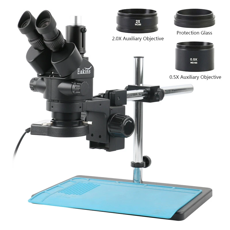 3.5x 7x 45x 90x Industrial Lab Simul Focal Adjustable Stereo Microscope