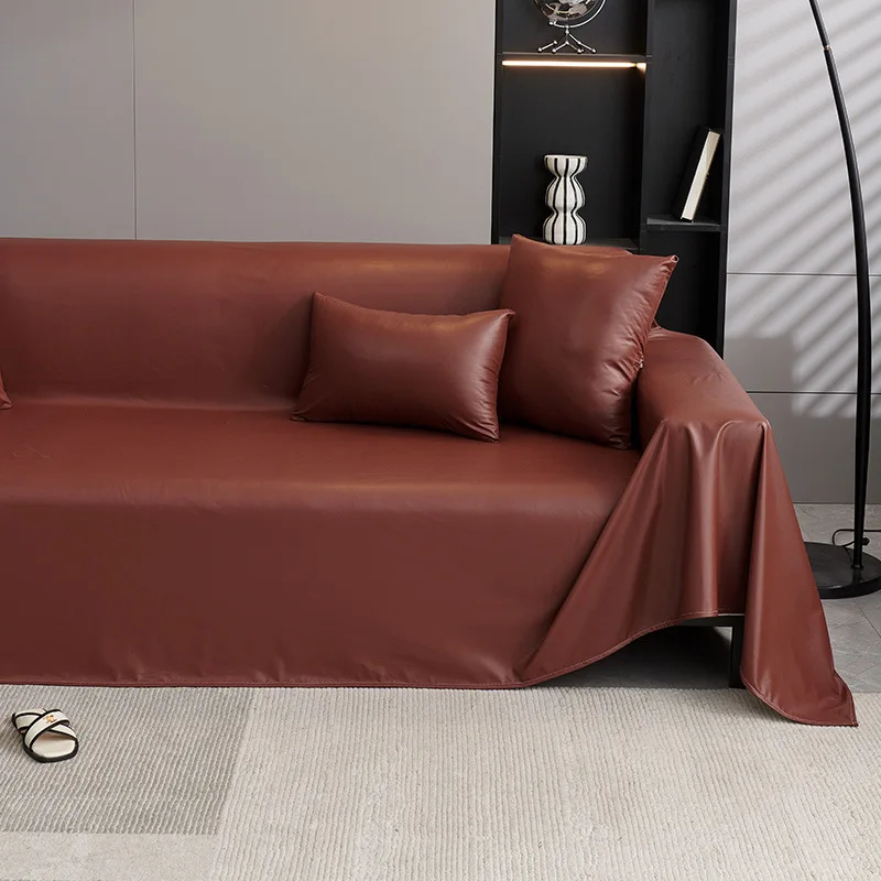One Piece Universal Sofa Cover Waterproof PU Leather Sofa Towel Pet Anti-dirty Furniture Protector Sofa Cover Cloth 4