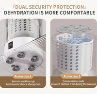 Mini-lave-linge portable 3L avec fonction d'essorage intégrée, idéal pour les voyages et la maison, pour sous-vêtements, chaussettes et vêtements. 5