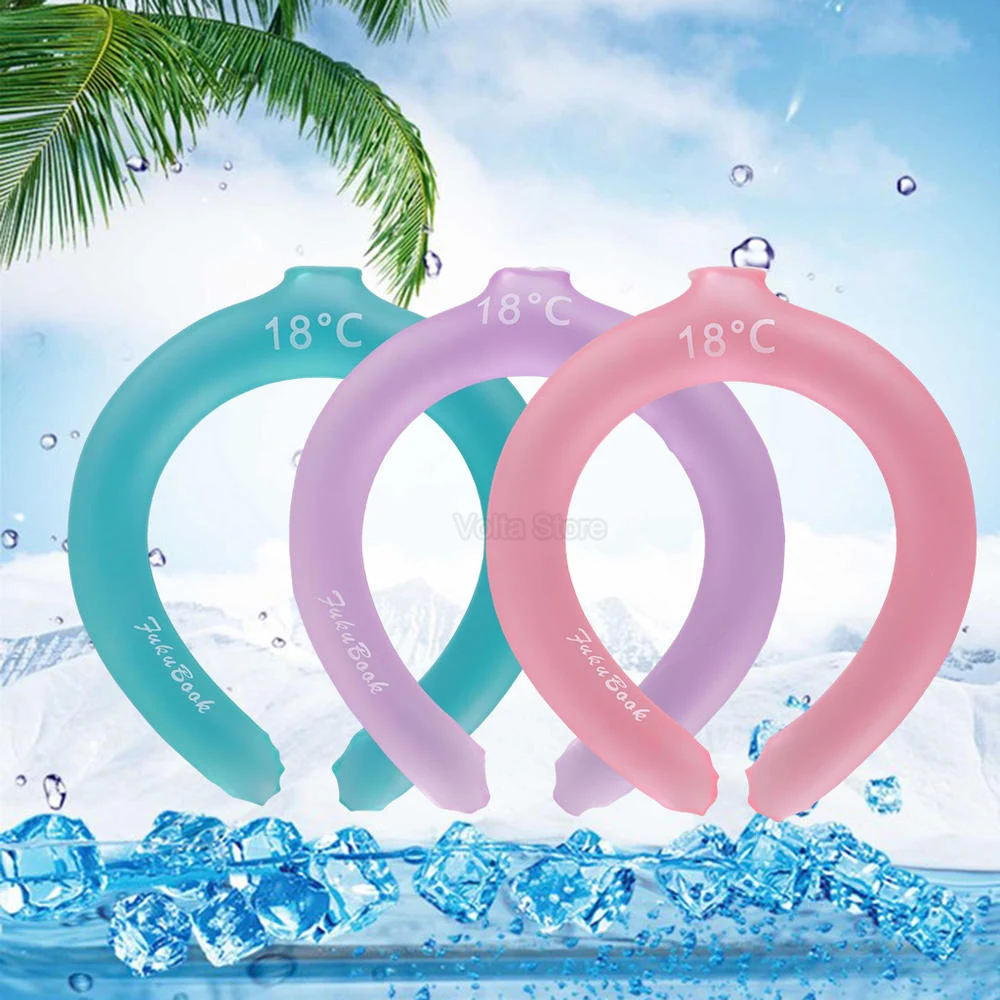 Neck Cooler Tube Neck Cooler For Fitness Summer Outdoor Reusable Neck Cooling Wrap Gel Ice Pack Relief for Hot Flashes And Feve cooling ring reusable neck cooler ice cushion tube summer heatstroke prevention cooling tube ice cycling running equipment