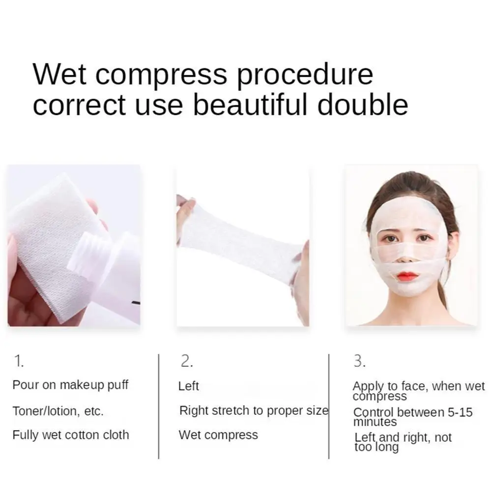 Description Picture 3 of item50/100/200PCS Stretchable Facial Cosmetic Cotton Pads Makeup Pads, Hydrotherapy Hydration Cotton Sheet SKIN CARE TOOLS