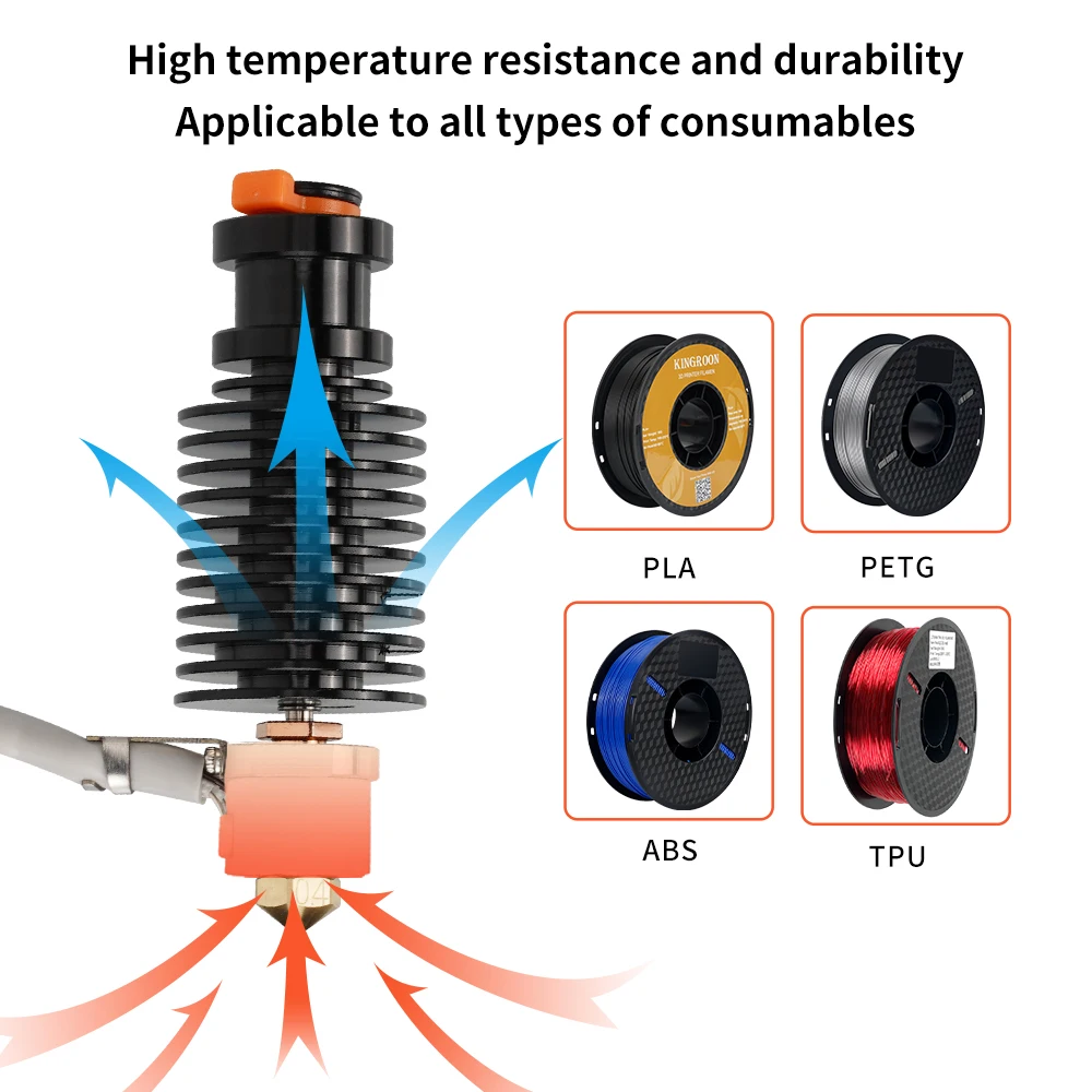 Rampas-hotend Núcleo de Aquecimento de Cerâmica m6 Rosca Suave v6 Hotend Ender Cr10 Direct Drive Bowden Ddb Extrduer