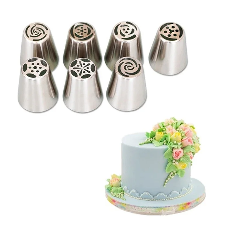 1PCS Stainless Steel Russian Tulip Icing Piping Nozzles Pastry Decorating Tips Cake Cupcake Decorator Rose