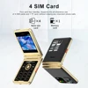 SERVO P20 Ultra Thin New Folding Mobile Phone GSM 4 SIM Standby 2.4 Inch Flashlight Speed Dial FM Radio Magic Voice Cellphones 3