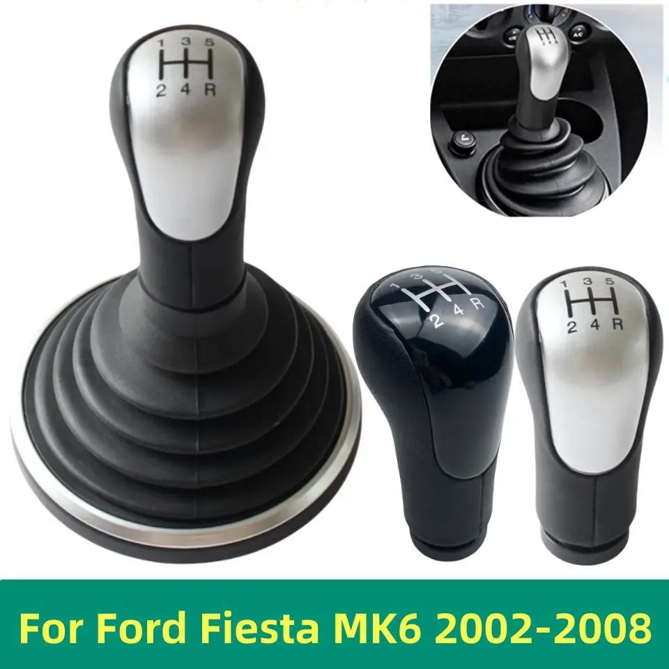 

5/6 Speed Car Gear Shift Knob Lever Gaiter Boot Cover Case For Ford Fiesta MK6 Connect Fusion 2002 2003 2004 2005 2006 2007 2008