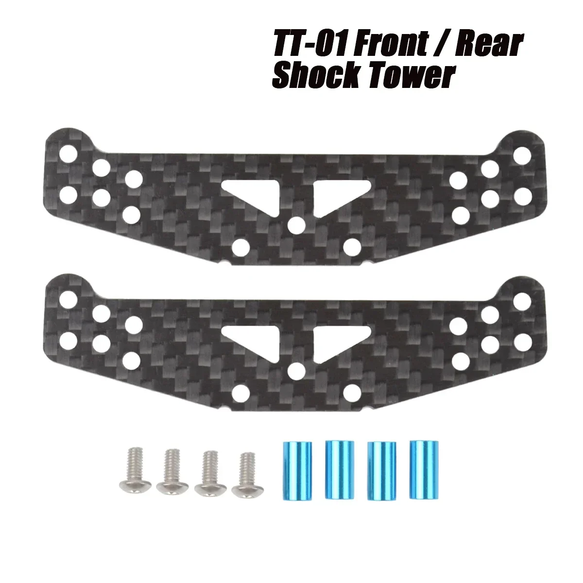 ホビーラジコン Carbon shock tower set (ver.yuuki) Carbon Front/Rear Shock Tower for Tamiya TT01/TT02/TT02B