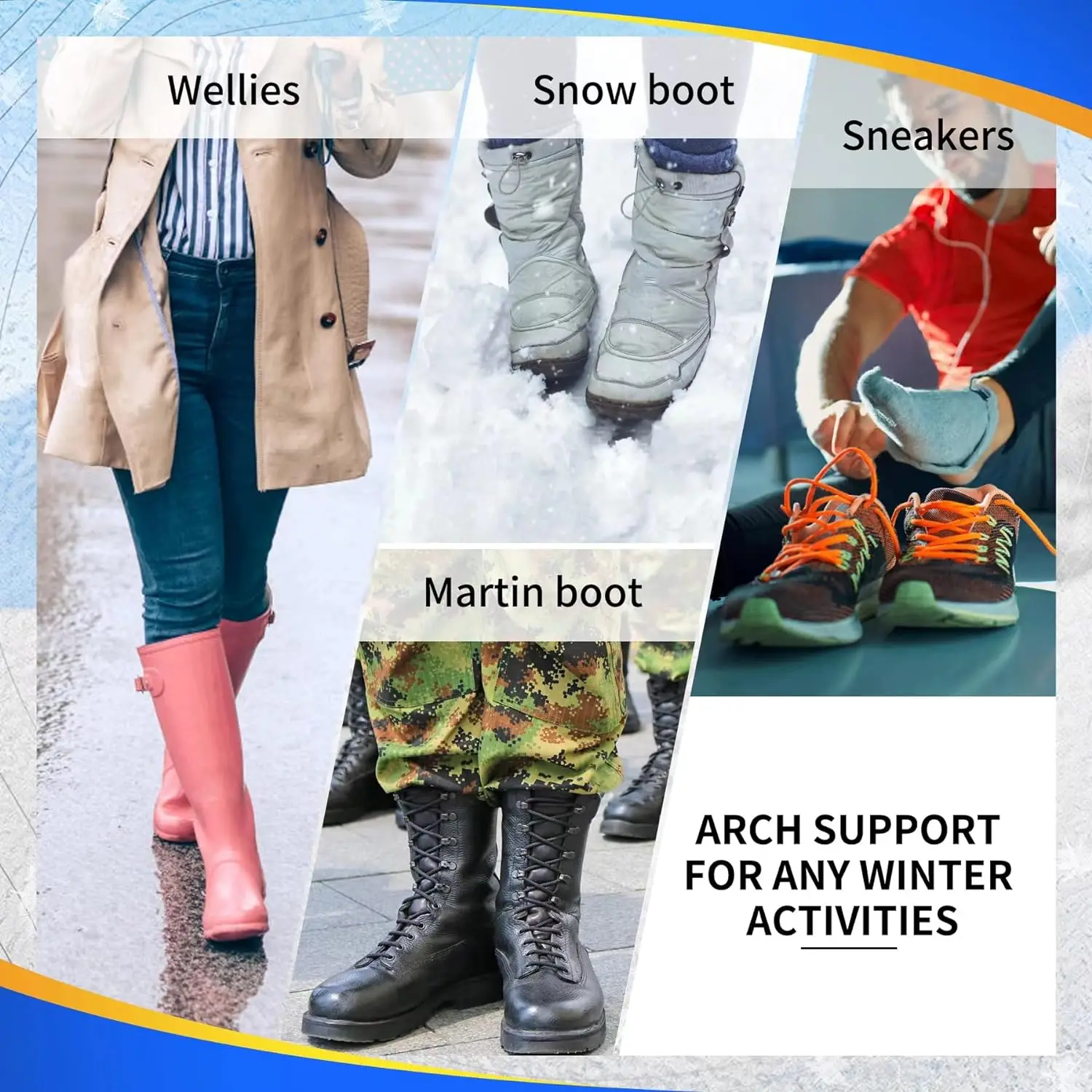Arch Support Orthopedic Insert Winter Comfortable Fluffy Soft Lightweight Warm Insole for Men and Women