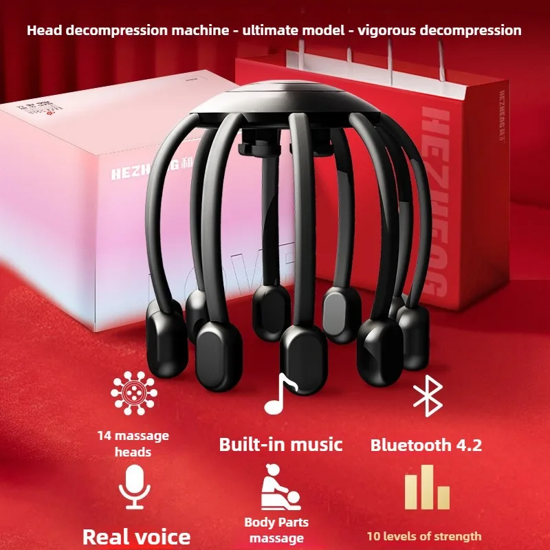 مدلك لفروة الرأس الكهربائي التلقائي بالكامل لاسلكي...